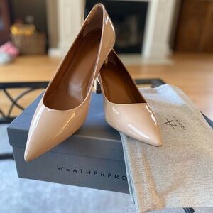AQUATALIA Weatherproof Nude Heels - 8 1/2